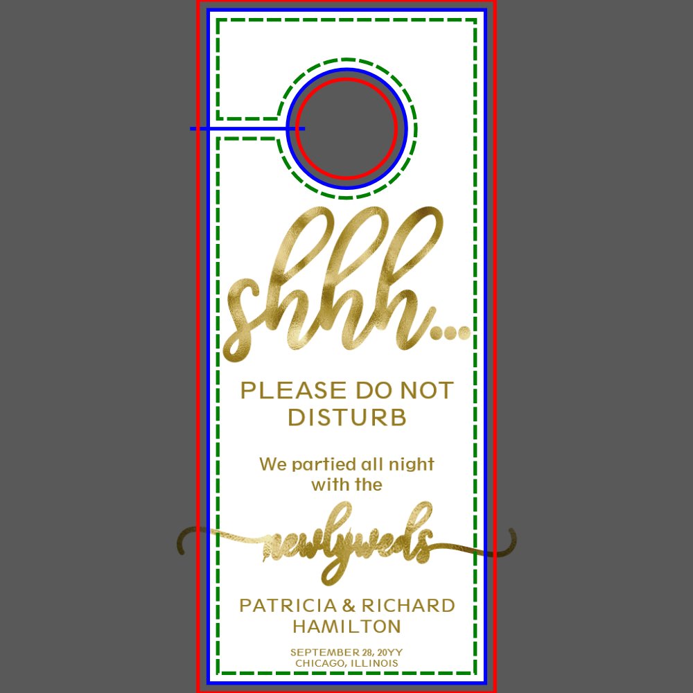 Door Hanger Wedding Do Not Disturb Sign