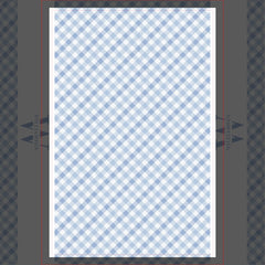 Modern Rustic Family Monogram Blue Gingham Plaid Kitchen Towel