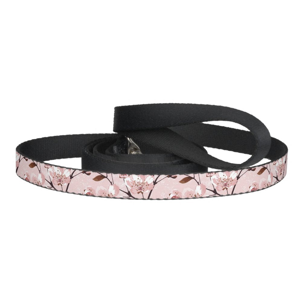 Cherry Blossom Flowers Pattern Pet Leash