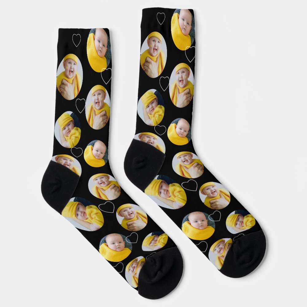 4 Photo Collage Template Make Your Own Fun Socks
