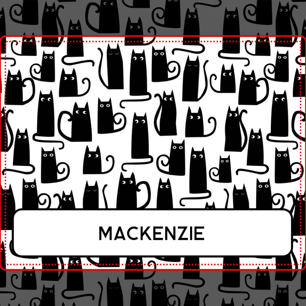 Fun Black Cat Personalized Custom Name Metal Lunch Box