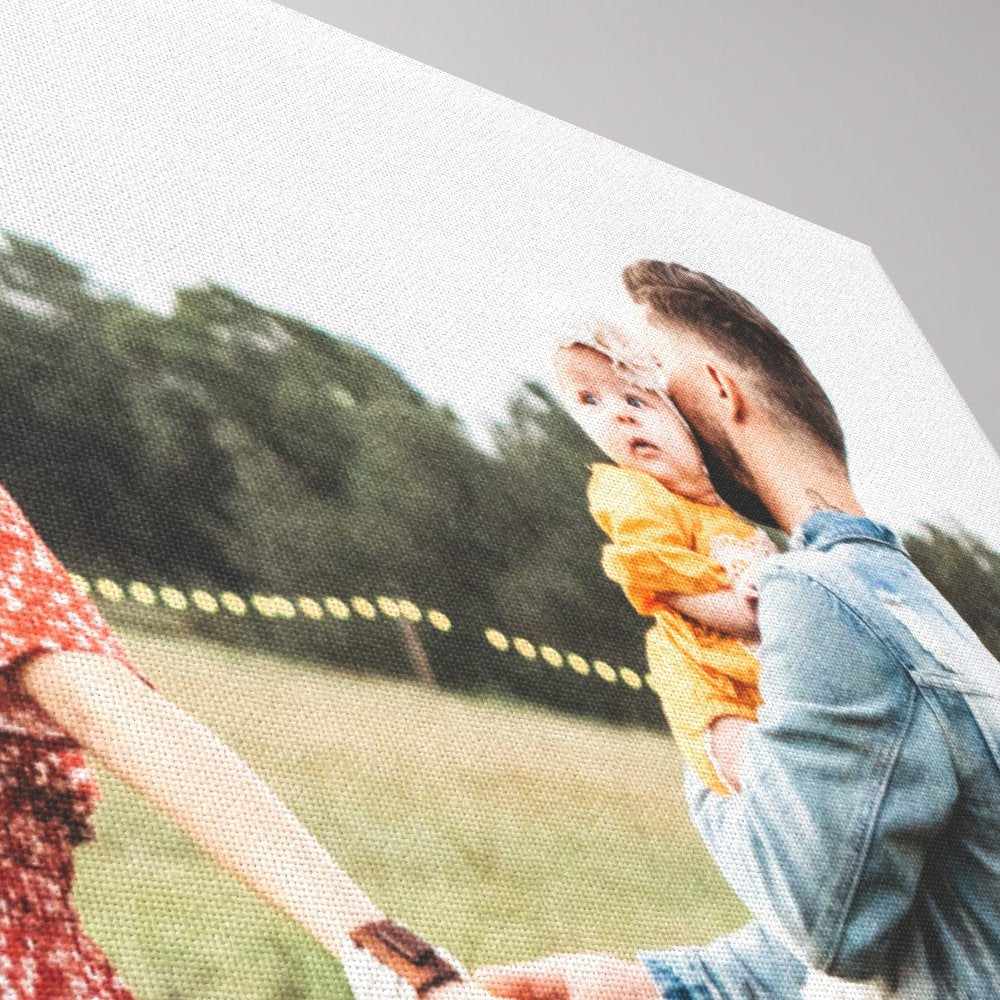 Family Modern typography overlay photo Canvas Print