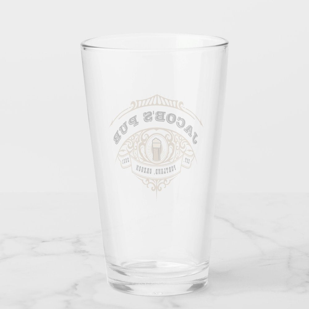 Personalized Brewing Pub Beer Glass