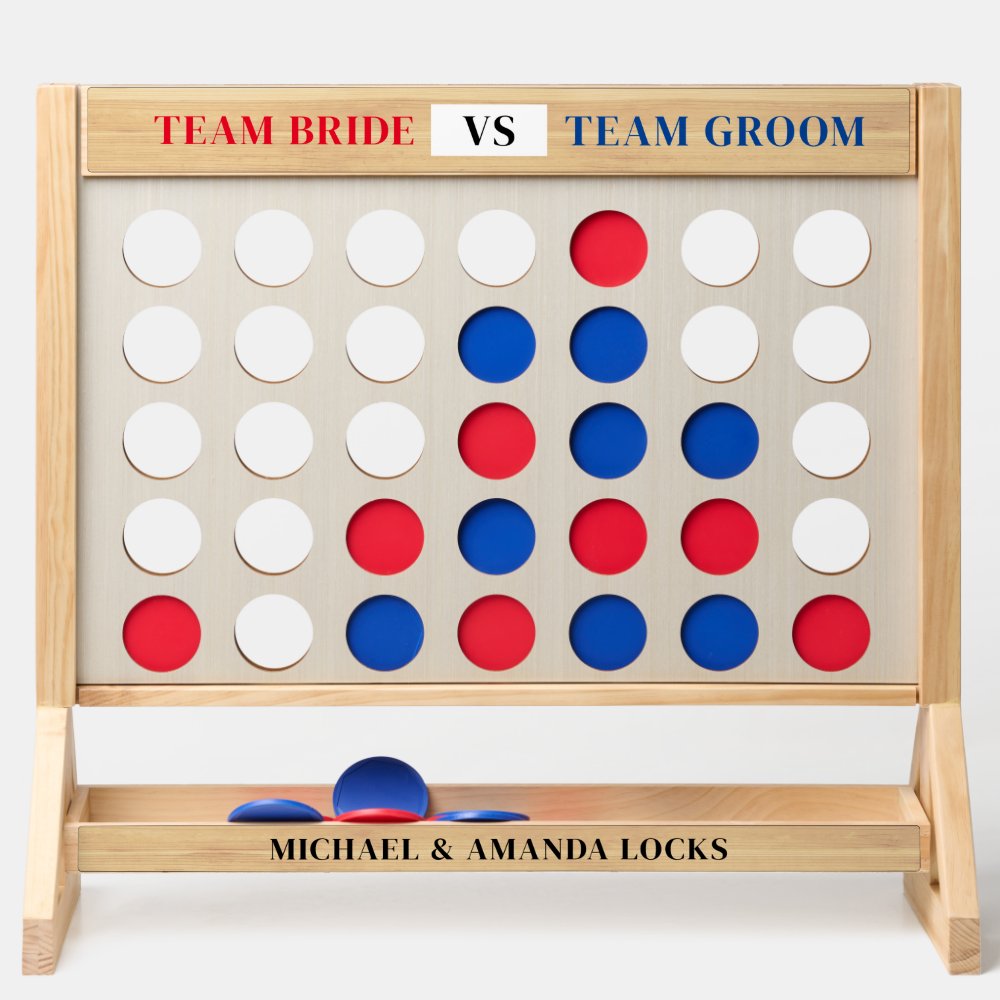 Team Bride VS Team Groom Personalized Wedding Fast Four