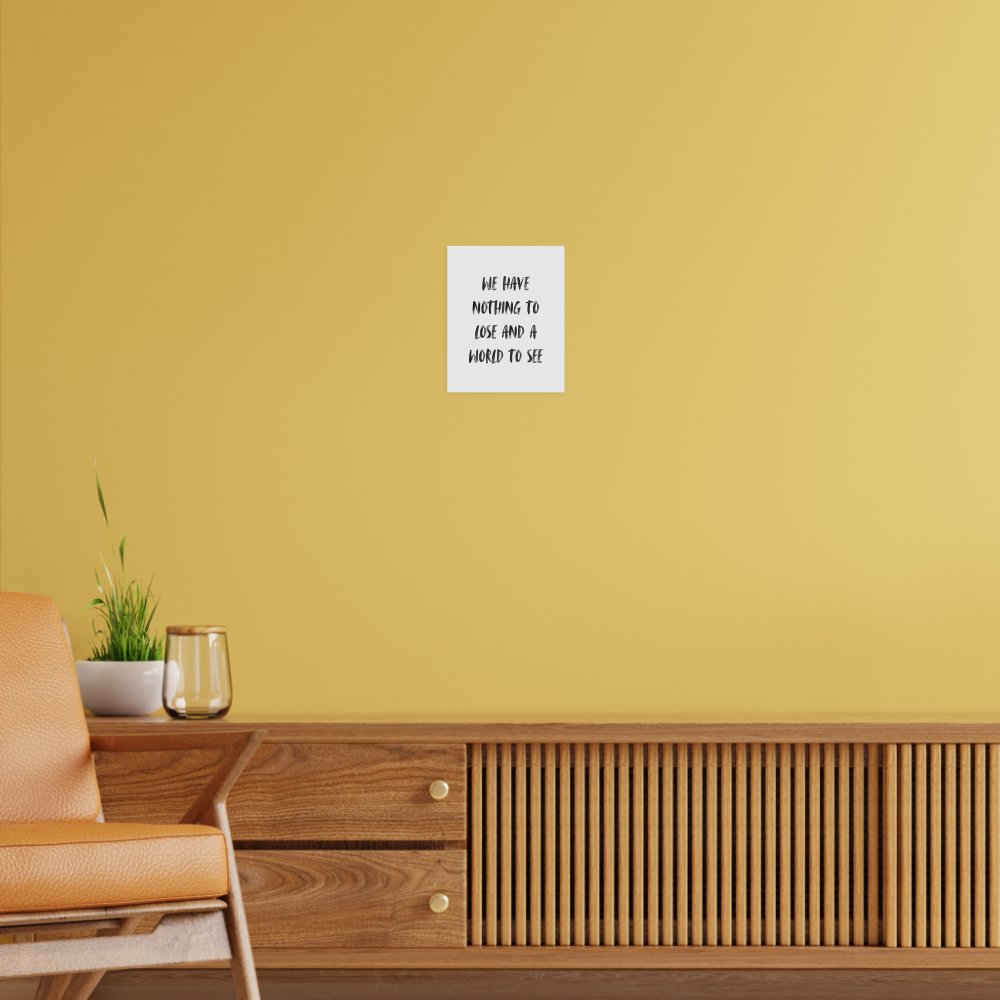 Motivational Travel Quote Minimal Black Brush Poster
