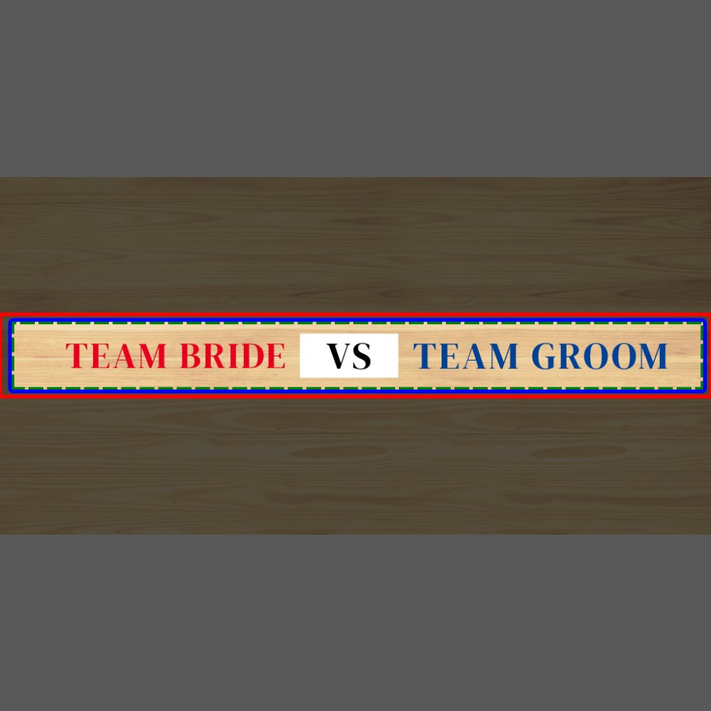 Team Bride VS Team Groom Personalized Wedding Fast Four