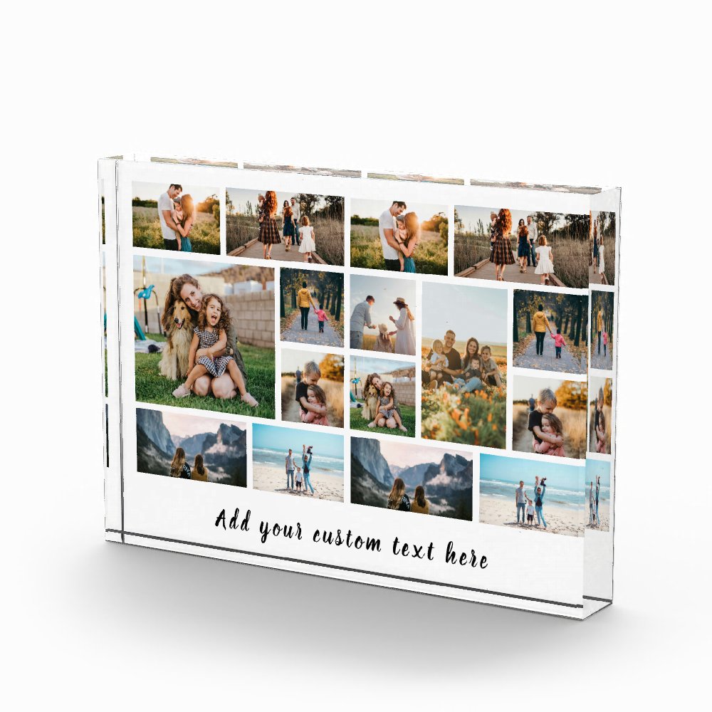 Personalized 16 Photo Collage Photo Block