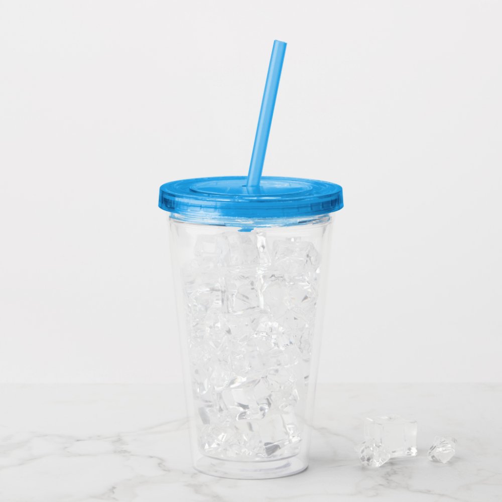 Custom Logo Acrylic Tumbler with Straw No Minimum