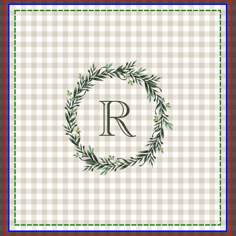 Farmhouse Beige Buffalo Plaid Wreath Monogram Shower Curtain