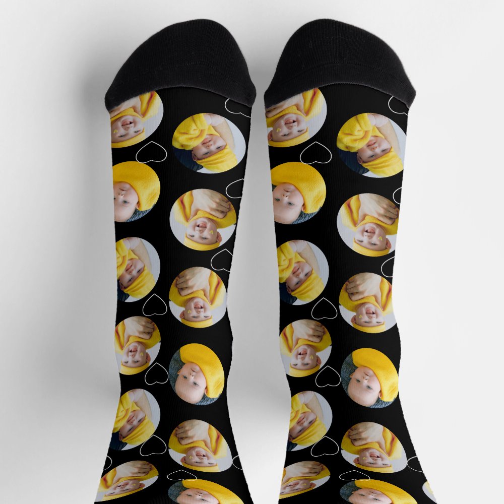 4 Photo Collage Template Make Your Own Fun Socks