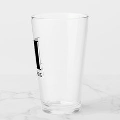 Monogram Name Simple Beer Glass
