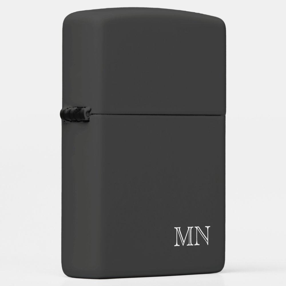 Simple Classic Masculine Monogram Zippo Lighter