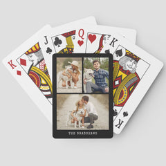 Modern 3 Photo Gallery Playing Cards