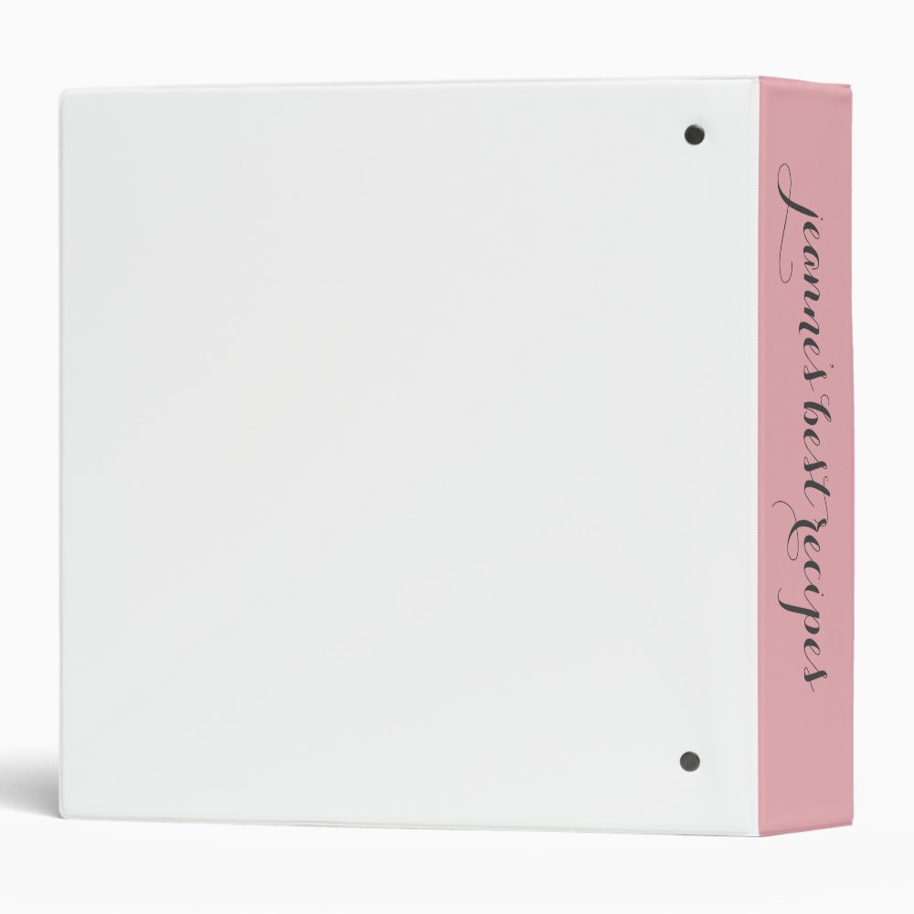 Personalized Recipes 3 Ring Binder