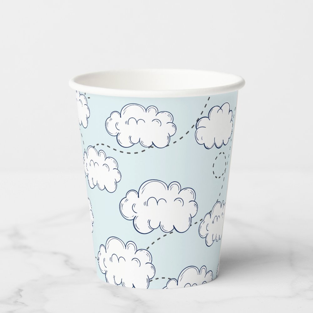 Time Flies Airplane Birthday Paper Cups