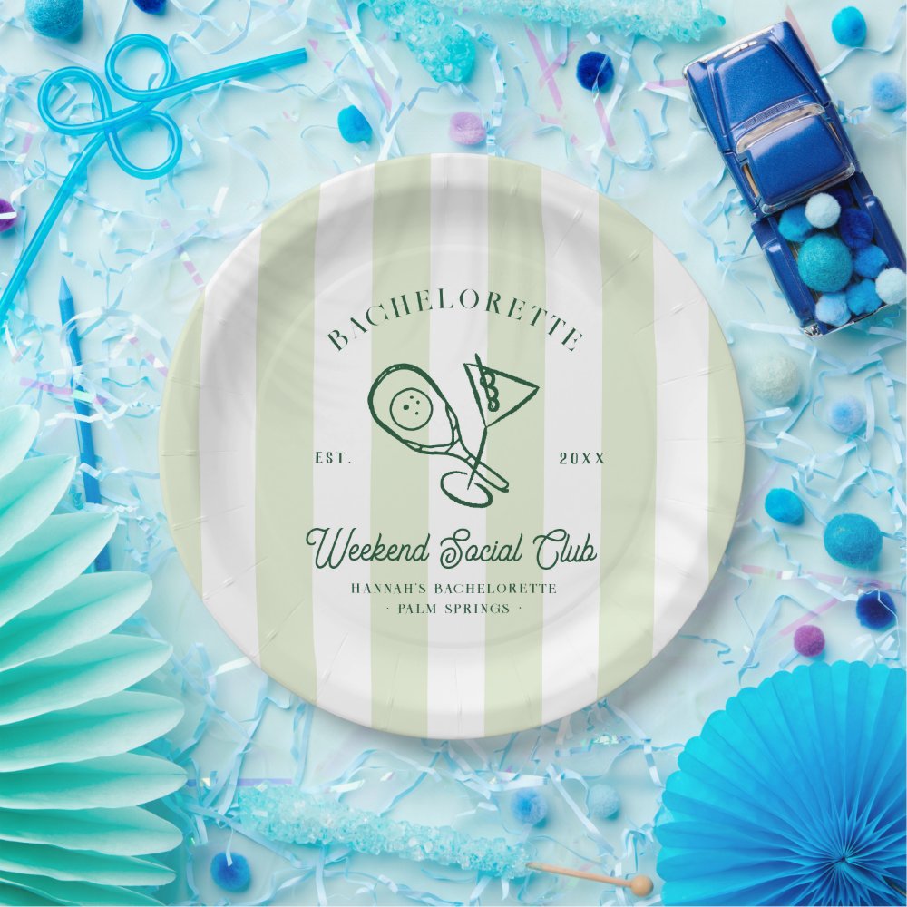 Pickleball Country Club | Bachelorette  Paper Plates