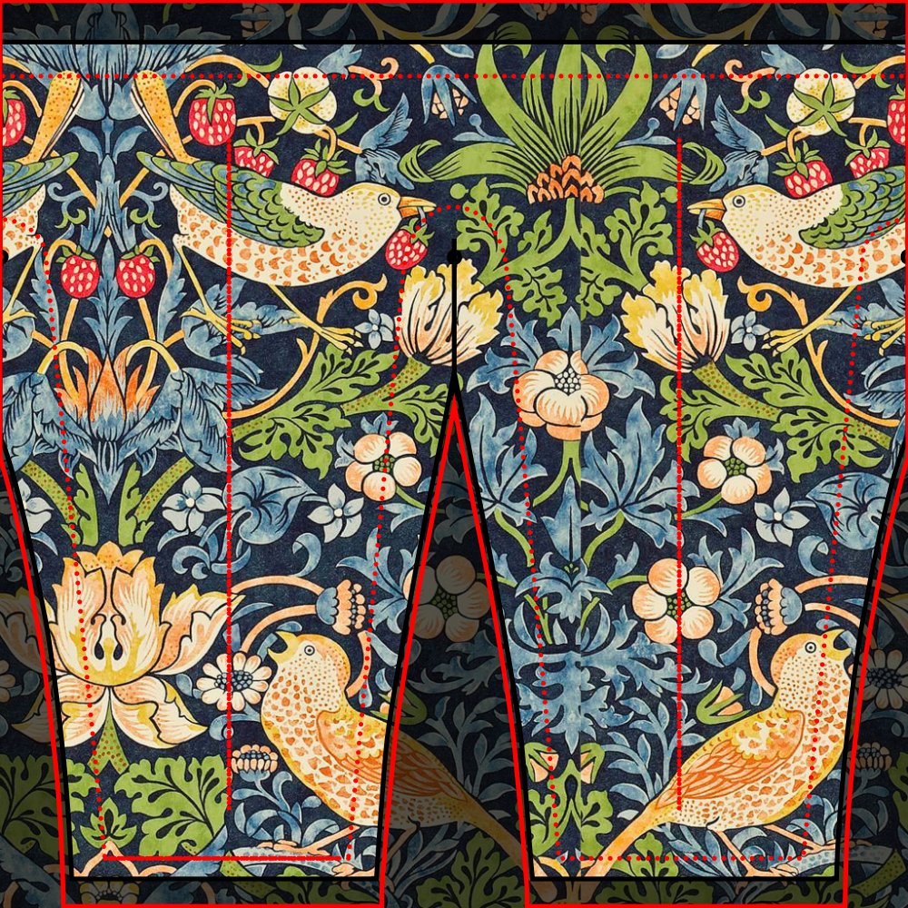 William Morris Strawberry Thief Floral Pattern Leggings