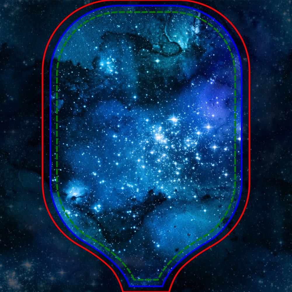 Cool Nebula Galaxy Monogram Name Pickleball Paddle