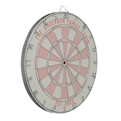 Personalized Family Name Custom Pink Game Room  Dart Board