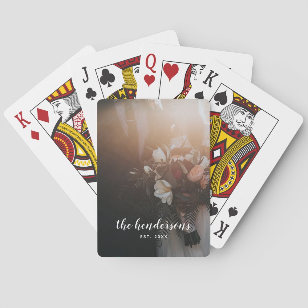 Modern Custom Photo Playing Cards