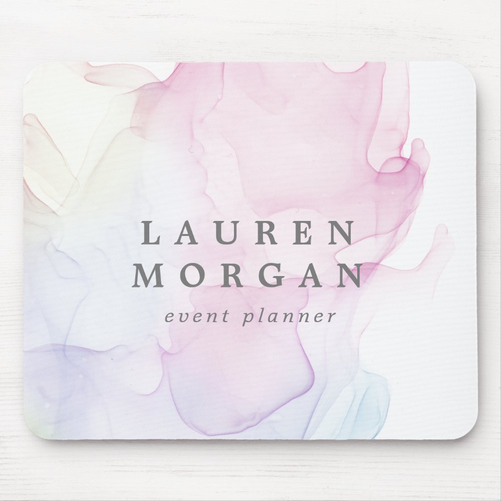 Transparent Silk Elegant Monogram Mouse Pad