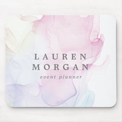 Transparent Silk Elegant Monogram Mouse Pad