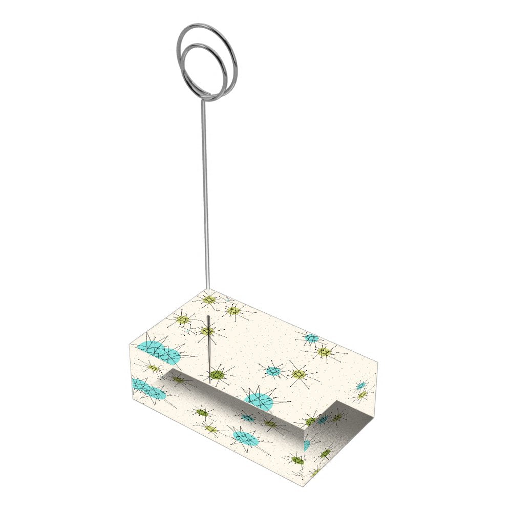 Iconic Atomic Starbursts Table Card Holder