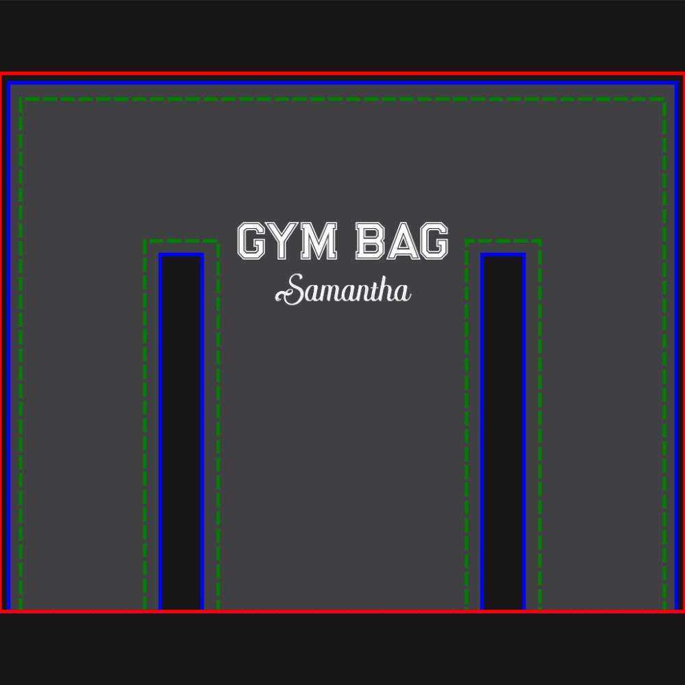 Sport Typography Gym Bag Custom Name
