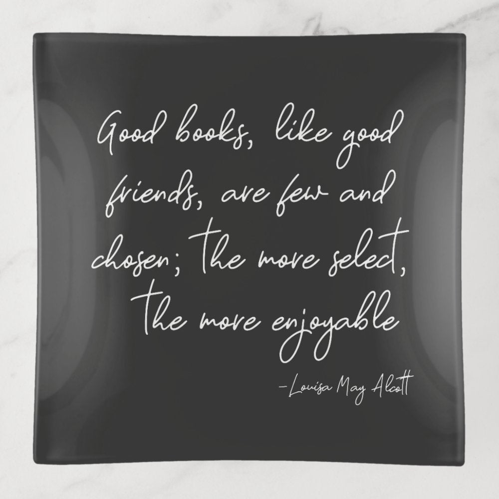 Friendship Quote in Simple Script Lettering Trinket Tray