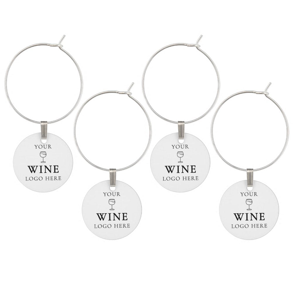 Your Custom Wine Logo | White Winery Bar Tasting Charm