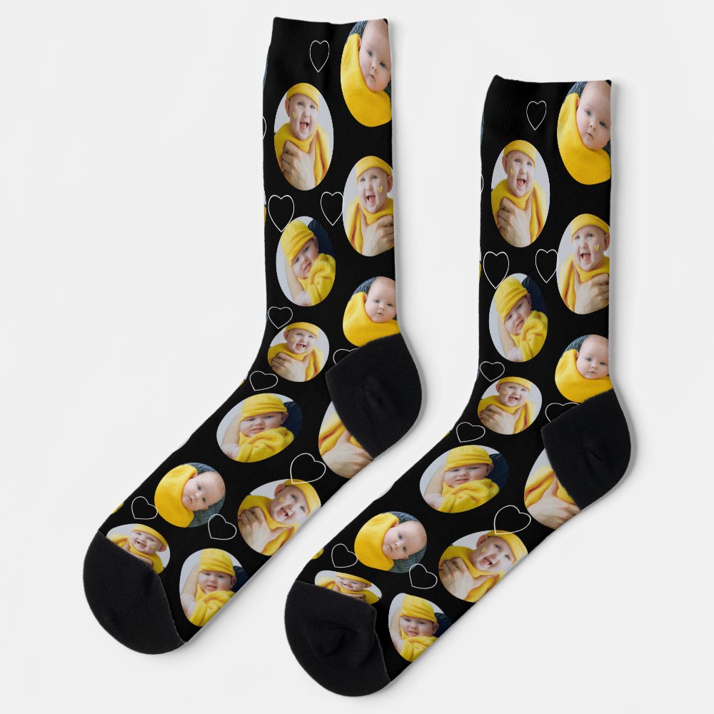 4 Photo Collage Template Make Your Own Fun Socks