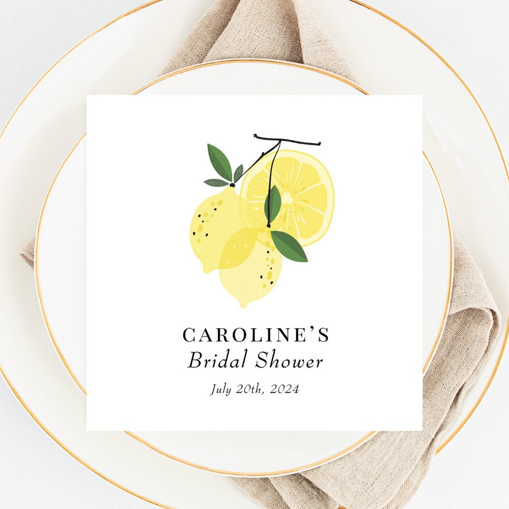 Lemon Yellow Main Squeeze Paper Napkin