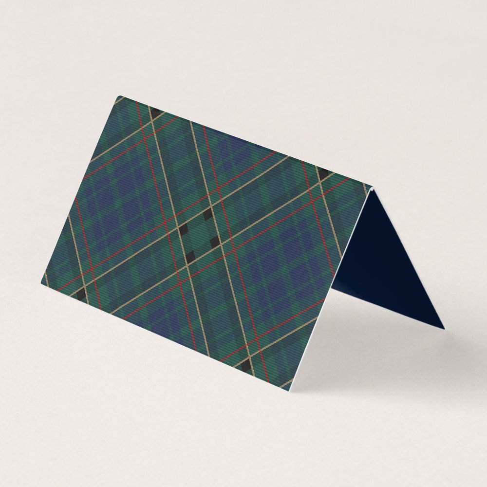 Tartan Plaid Classic Rocking Horse Place Card
