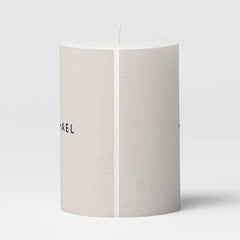 Botanical Ampersand Newlywed Names Est. Date Pillar Candle