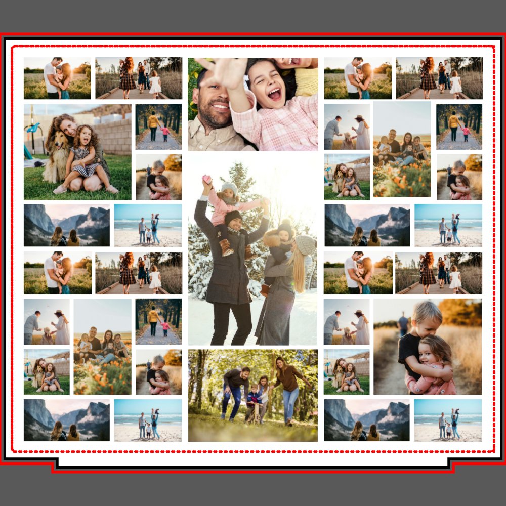 Personalized 35 Photo Collage Duvet Cover