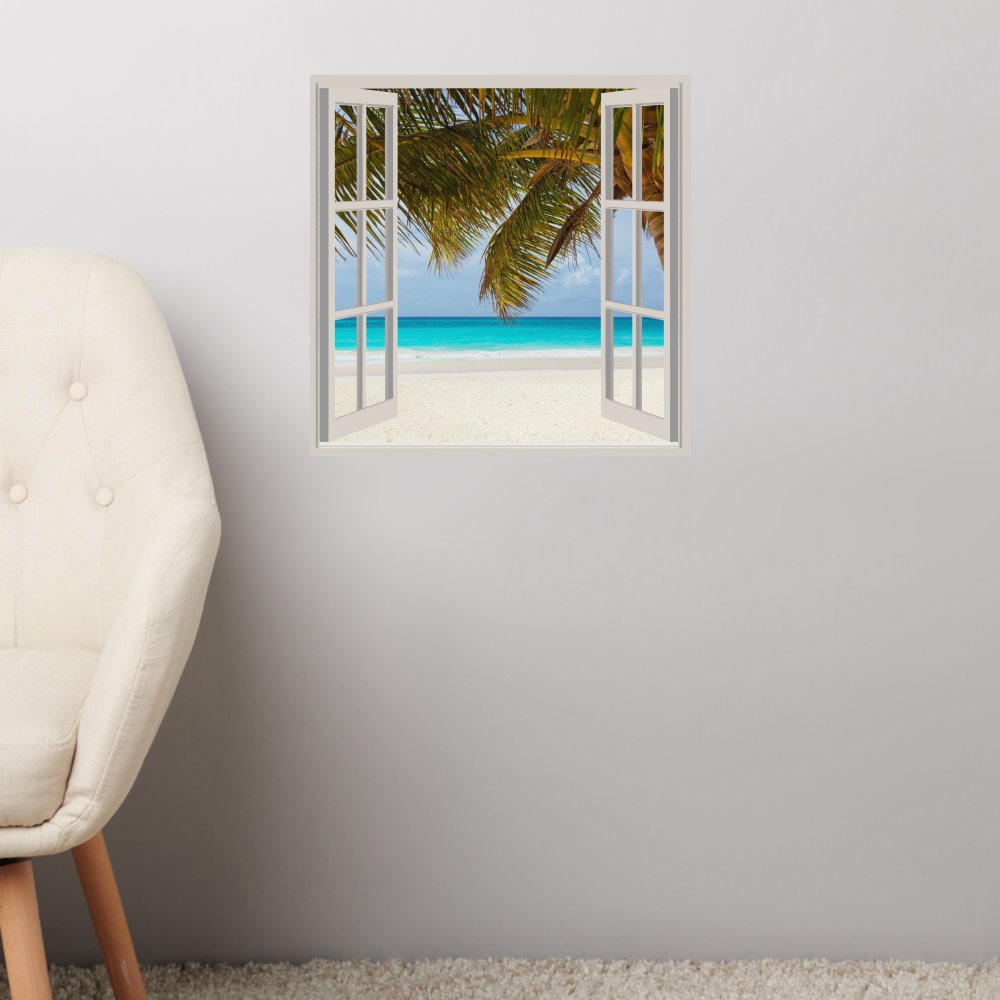 Create your own window view wall decal