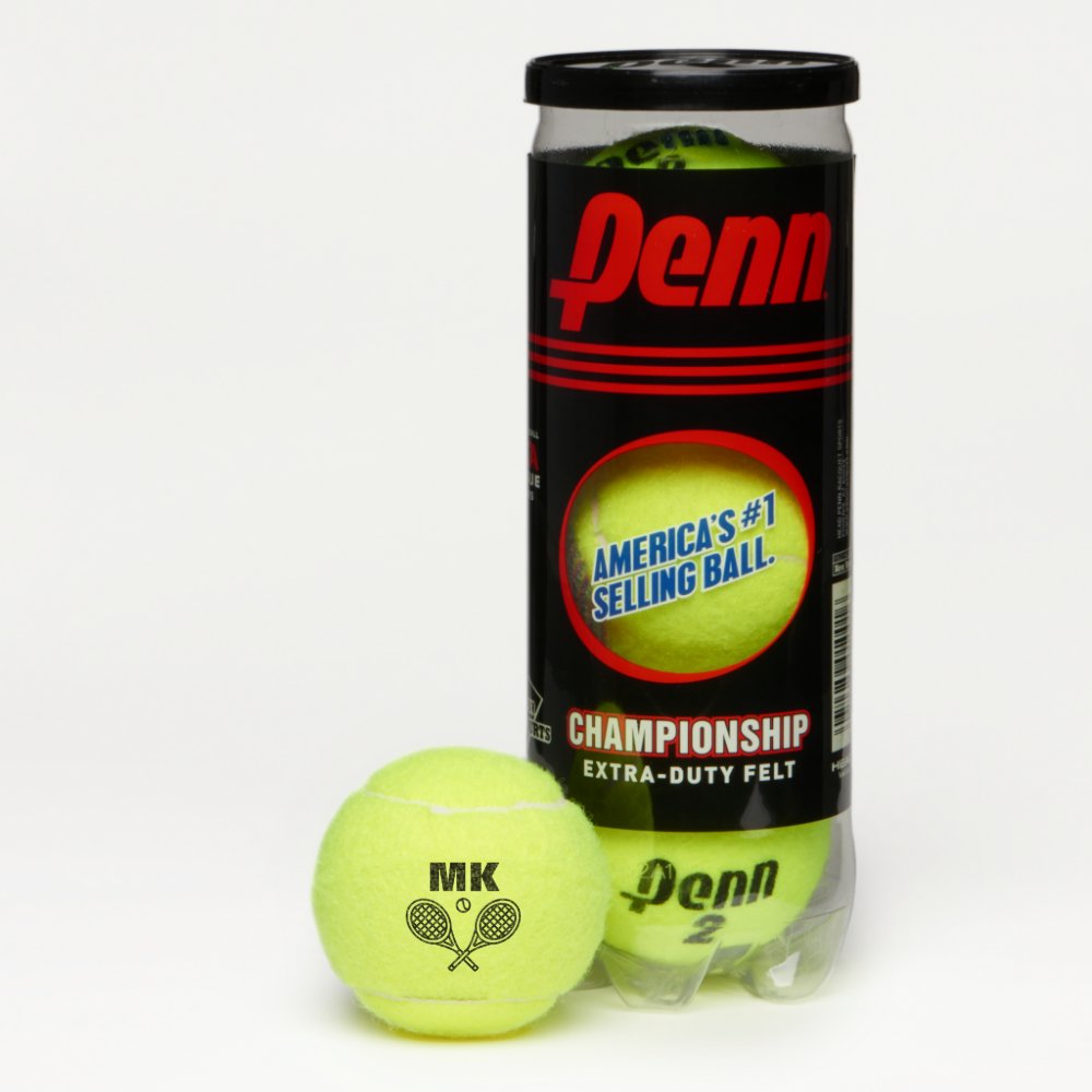 Tennis Theme Big Bold Monogrammed Balls