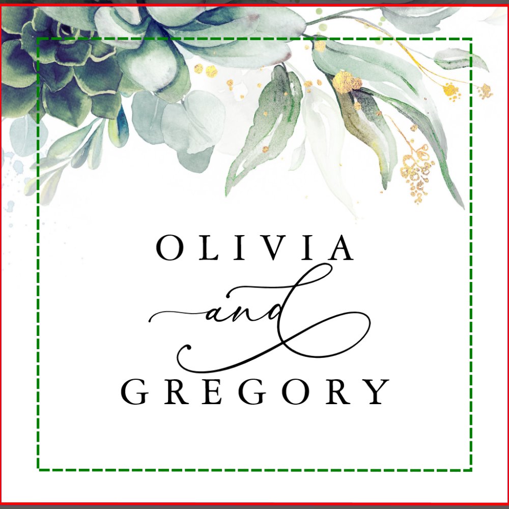 Succulents Gold Greenery Elegant Modern Wedding Paper Cups