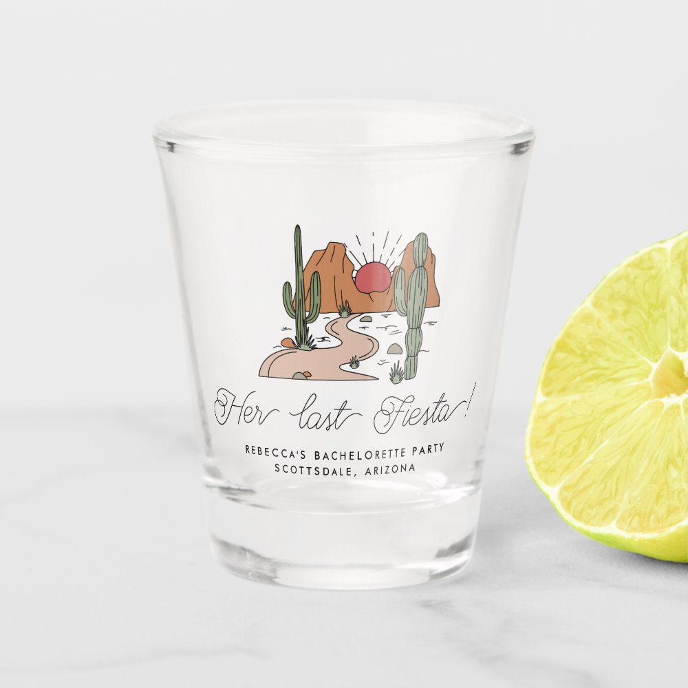Bachelorette Weekend Party Fiesta Personalized Shot Glass