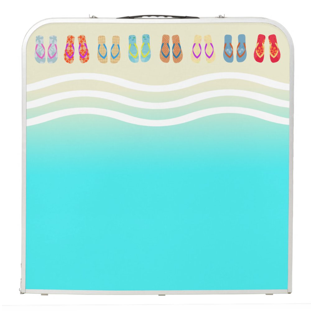 Beach Party Happy Birthday Autograph Beer Pong Table