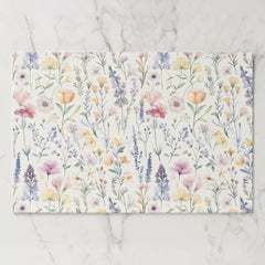 Wildflowers Paper Placemat, Floral Party Table Mat