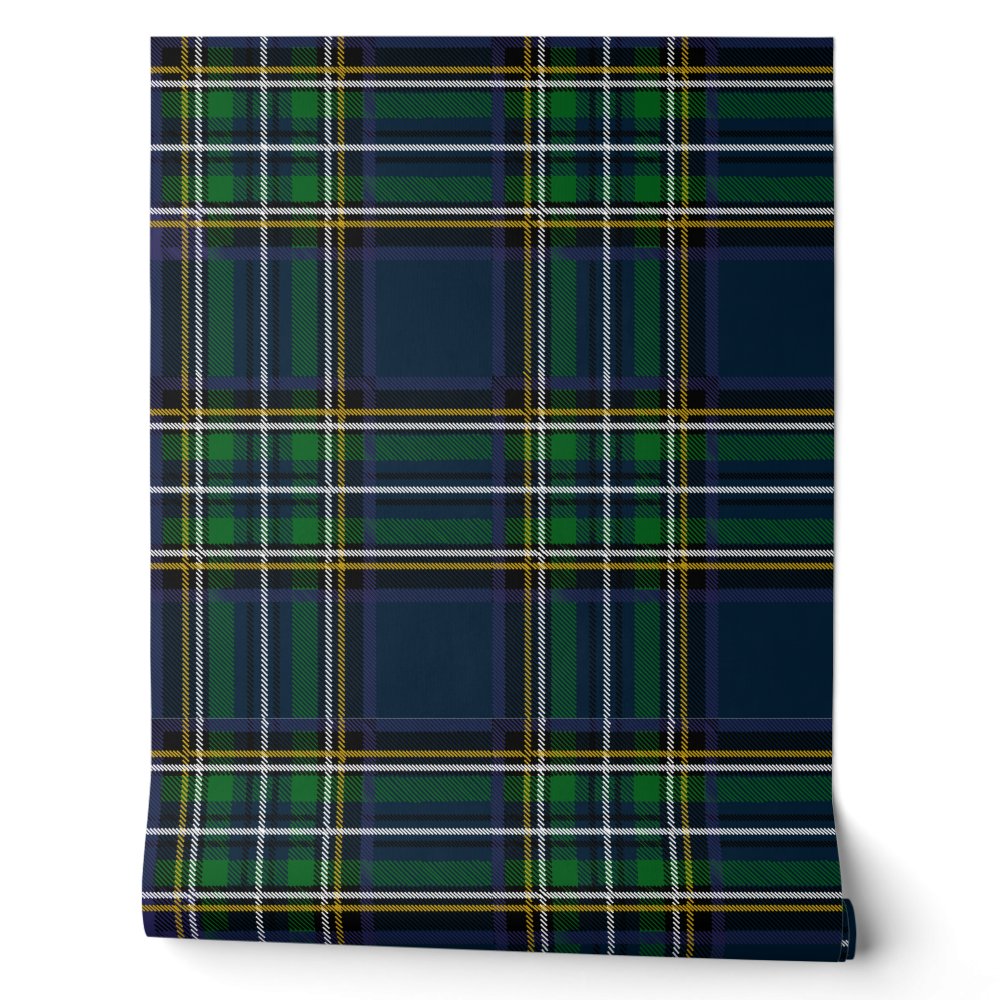 Green and Blue Tartan Plaid Wallpaper