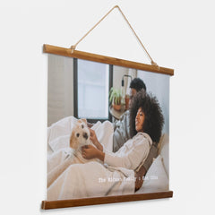 Personalized Photo and Text Hanging Tapestry