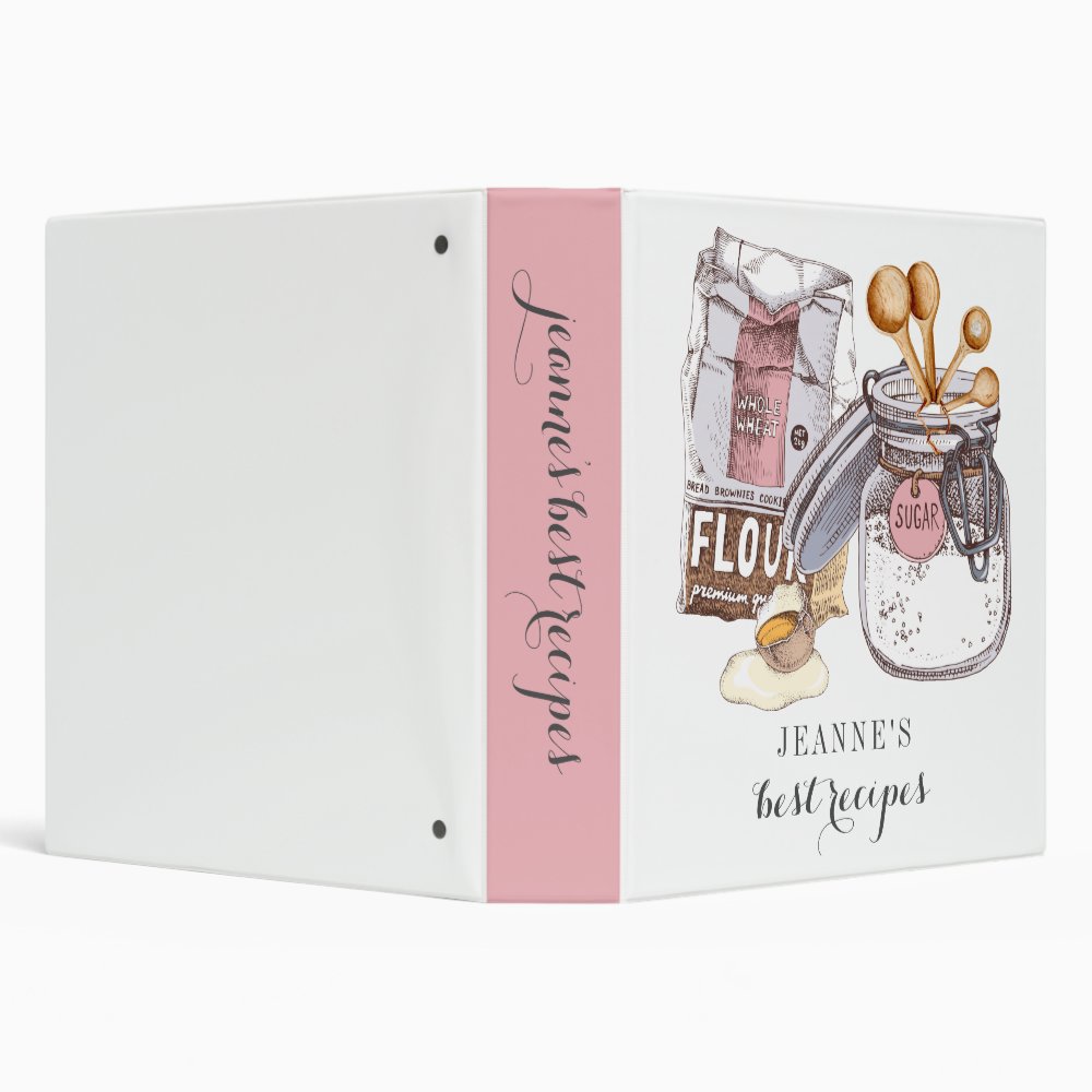 Personalized Recipes 3 Ring Binder