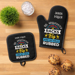Fun Grill Master   Oven Mitt & Pot Holder Set
