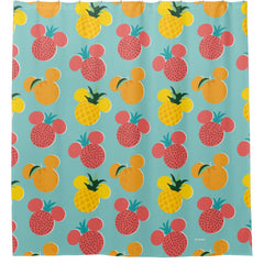 Mickey Mouse Fruit Icon Pattern Shower Curtain