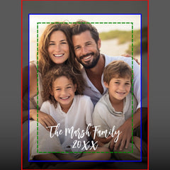 Full Coverage Photo Vertical - Custom Script Text Hanging Tapestry