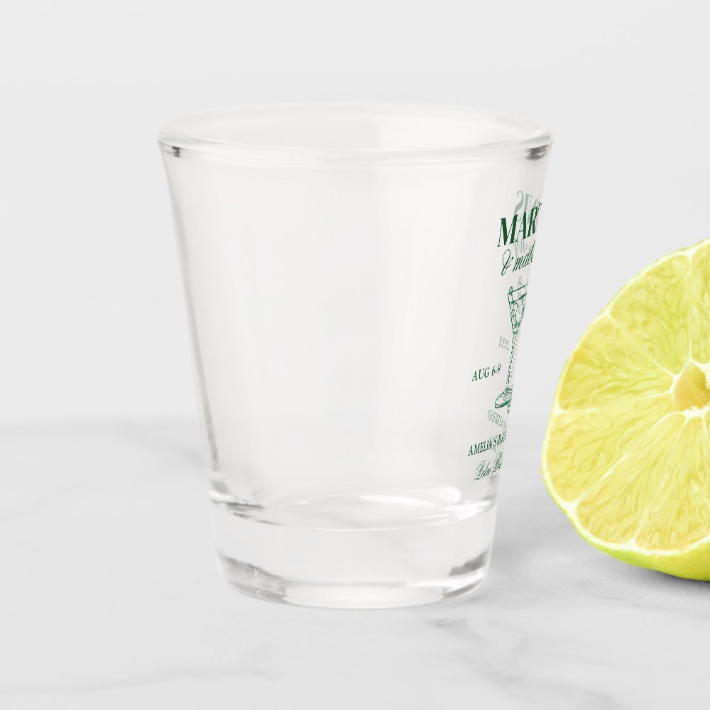 Martinis & Matrimony Bachelorette Weekend Shot Glass