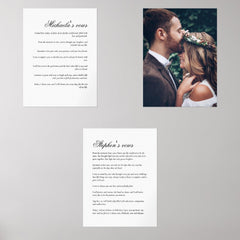 Married Couple's Wedding Vows & Photo Wall Art Sets