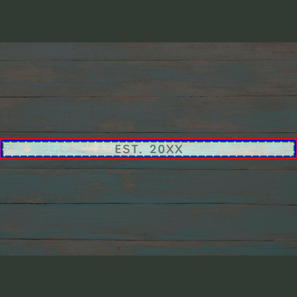Blue Wood Print Family Personalized Fast Four
